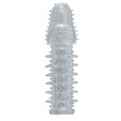 Прозрачная насадка с шишечками и шипами - 13,5 см. - Toyfa Basic - в Реутове купить с доставкой