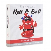 Стимулирующий презерватив-насадка Roll   Ball Strawberry - Sitabella - купить с доставкой в Реутове
