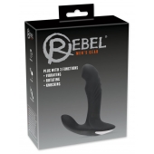 Черный вибромассажер простаты с функцией римминга Plug with Perineum Stimulator - 16,6 см. - Orion - в Реутове купить с доставкой