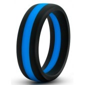 Черно-синее эрекционное кольцо Silicone Go Pro Cock Ring - Blush Novelties - в Реутове купить с доставкой