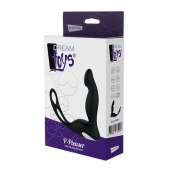 Черный вибромассажер простаты P-PLEASER W ERECTION ENHANCE - Dream Toys - в Реутове купить с доставкой