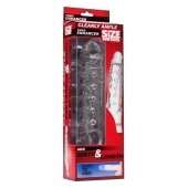 Прозразная закрытая насадка на пенис с поддержкой мошонки Clearly Ample Penis Enhancer - 22 см. - XR Brands - в Реутове купить с доставкой