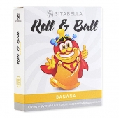 Стимулирующий презерватив-насадка Roll   Ball Banana - Sitabella - купить с доставкой в Реутове