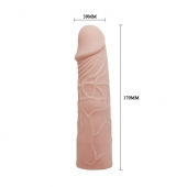 Закрытая телесная насадка-фаллос - 17 см. - Sex Expert - в Реутове купить с доставкой