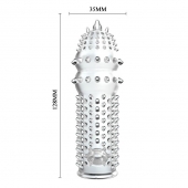 Закрытая прозрачная насадка Crystal sleeve - 14,2 см. - Erowoman-Eroman - в Реутове купить с доставкой