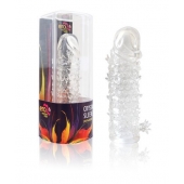 Закрытая прозрачная рельефная насадка Crystal sleeve - 13 см. - Erowoman-Eroman - в Реутове купить с доставкой