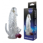 Закрытая прозрачная вибронасадка на пенис Crystal Sleeve Vibe - Erowoman-Eroman - в Реутове купить с доставкой