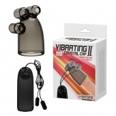 Дымчатая насадка-мастурбатор с вибрацией Vibrating Crystal Cap II - Baile - в Реутове купить с доставкой