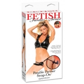 Черный податливый страпон Posable Partner Strap-On - 17,8 см. - Pipedream - купить с доставкой в Реутове
