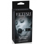 Черный кляп с дырочками Breathable Ball Gag - Pipedream - купить с доставкой в Реутове