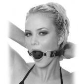 Черный кляп с дырочками Breathable Ball Gag - Pipedream - купить с доставкой в Реутове