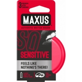 Ультратонкие презервативы в железном кейсе MAXUS Sensitive - 3 шт. - Maxus - купить с доставкой в Реутове