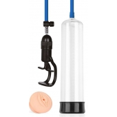 Прозрачная вакуумная помпа Sex Expert с насадкой-вагиной - Sex Expert - в Реутове купить с доставкой