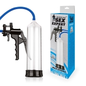 Прозрачная вакуумная помпа Sex Expert с насосом - Sex Expert - в Реутове купить с доставкой