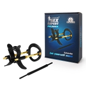 Черно-золотистый экстендер для пениса Sex Expert - Sex Expert - в Реутове купить с доставкой