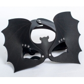 Черная кожаная маска на глаза  Летучая мышь - Sitabella - купить с доставкой в Реутове