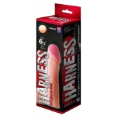 Телесная реалистичная насадка на Harness с коннектором BLACK LINE - 17 см. - LOVETOY (А-Полимер) - купить с доставкой в Реутове