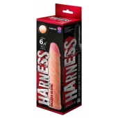 Телесная насадка без мошонки на Harness с коннектором BLACK LINE - 17,5 см. - LOVETOY (А-Полимер) - купить с доставкой в Реутове