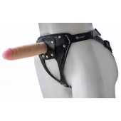 Черный пояс-трусики с насадкой  Soft-Принц  - 17 см. - LOVETOY (А-Полимер) - купить с доставкой в Реутове