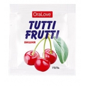Пробник гель-смазки Tutti-frutti с вишнёвым вкусом - 4 гр. - Биоритм - купить с доставкой в Реутове