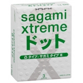 Презервативы Sagami Xtreme SUPER DOTS с точками - 3 шт. - Sagami - купить с доставкой в Реутове