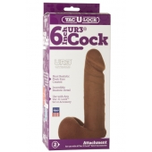 Насадка-мулат для трусиков Vac-U-Lock 6  ULTRASKYN Cock - 17,3 см. - Doc Johnson - купить с доставкой в Реутове
