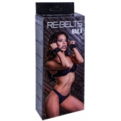 Черные кожаные наручники Naila - Rebelts - купить с доставкой в Реутове