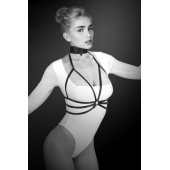 Черная упряжь на грудь Julia - Bijoux Pour Toi - купить с доставкой в Реутове