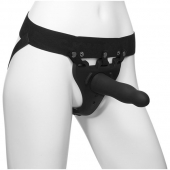 Черный полый вибрострапон Body Extensions BE Aroused - 17,78 см. - Doc Johnson - купить с доставкой в Реутове