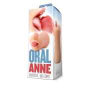 Телесный мастурбатор-ротик с язычком Oral Anne - Blush Novelties - в Реутове купить с доставкой