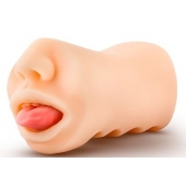 Телесный мастурбатор-ротик с язычком Oral Anne - Blush Novelties - в Реутове купить с доставкой