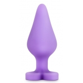 Фиолетовая анальная пробка Naughty Candy Heart Do Me Now - 8,9 см. - Blush Novelties - купить с доставкой в Реутове