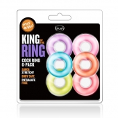 Набор из 6 эрекционных колец King of the Ring - Blush Novelties - в Реутове купить с доставкой