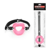 Розовый кляп-губки на черном ремешке - Notabu - купить с доставкой в Реутове