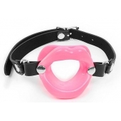 Розовый кляп-губки на черном ремешке - Notabu - купить с доставкой в Реутове