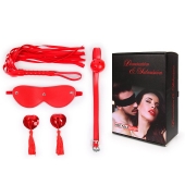 Пикантный набор БДСМ из 4 предметов в красном цвете - Notabu - купить с доставкой в Реутове