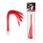 Красная плеть с рукоятью в оплетке - 28 см. - Notabu - купить с доставкой в Реутове
