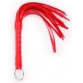 Красная плеть с рукоятью в оплетке - 28 см. - Notabu - купить с доставкой в Реутове