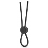 Черное силиконовое лассо на пенис SILICONE LOOP COCK RING - Blush Novelties - в Реутове купить с доставкой