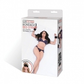 Чёрные манжеты для фиксации на кровати Bondage Bed Strap - Lux Fetish - купить с доставкой в Реутове
