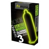 Презервативы DOMINO Neon Green со светящимся в темноте кончиком - 3 шт. - Domino - купить с доставкой в Реутове