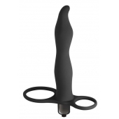 Черная вибронасадка для двойного проникновения Flirtini - 15,9 см. - Lola Games - купить с доставкой в Реутове