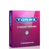 Презервативы Torex  Сладкая любовь  с ароматом клубники - 3 шт. - Torex - купить с доставкой в Реутове