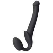 Черный безремневой страпон Silicone Bendable Strap-On S - Strap-on-me - купить с доставкой в Реутове