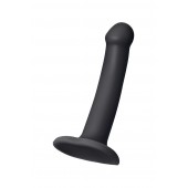 Черный фаллос на присоске Silicone Bendable Dildo S - 17 см. - Strap-on-me - купить с доставкой в Реутове