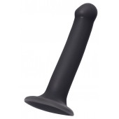 Черный фаллос на присоске Silicone Bendable Dildo M - 18 см. - Strap-on-me - купить с доставкой в Реутове