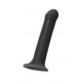 Черный фаллос на присоске Silicone Bendable Dildo L - 19 см. - Strap-on-me - купить с доставкой в Реутове