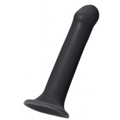 Черный фаллос на присоске Silicone Bendable Dildo L - 19 см. - Strap-on-me - купить с доставкой в Реутове