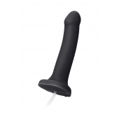 Черный фаллос с имитацией эякуляции Silicon Cum Dildo L - 19,6 см. - Strap-on-me - купить с доставкой в Реутове