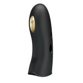 Черная вибронасадка на палец с электростимуляцией Marico - Baile - купить с доставкой в Реутове